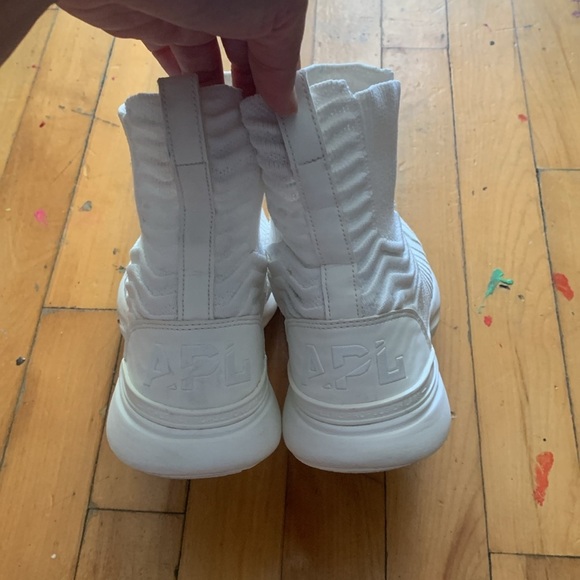 APL techloom chelsea White Knit High-Top Sneakers - Picture 3 of 7